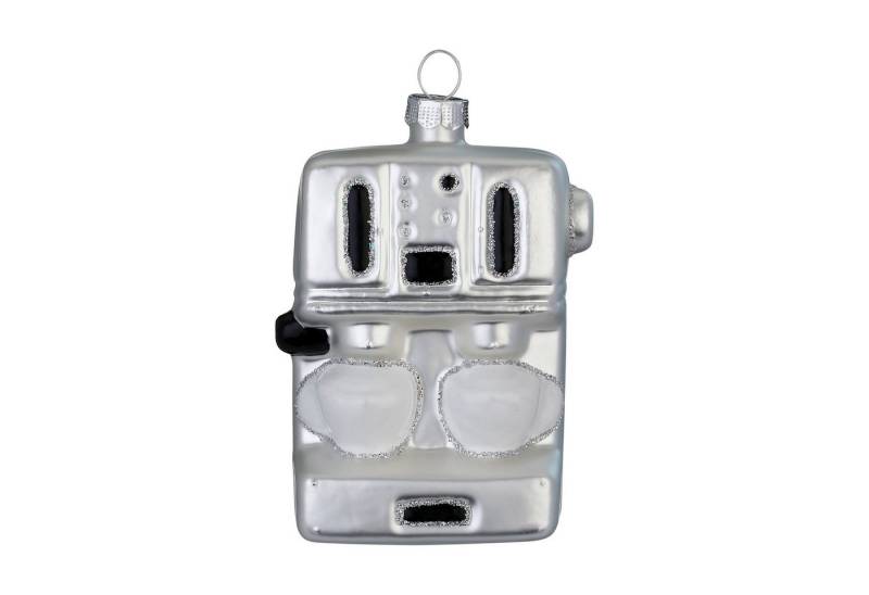 MAGIC by Inge Christbaumschmuck, Christbaumschmuck Glas 9,5cm Kaffeeautomat Figur Silber von MAGIC by Inge