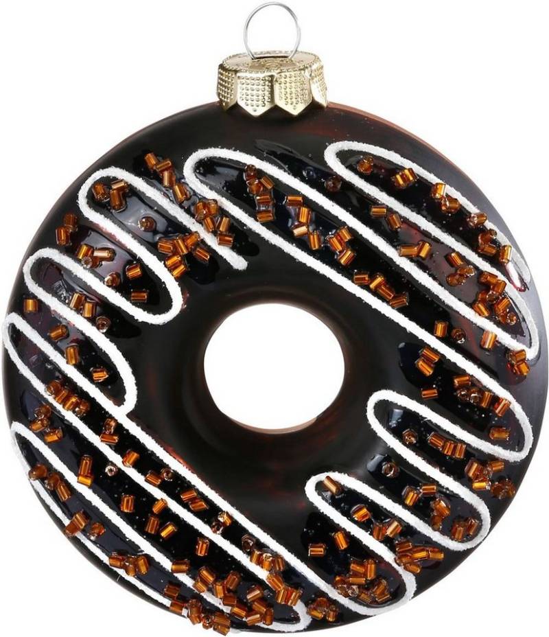 MAGIC by Inge Christbaumschmuck, Christbaumschmuck Glas Donut mit Schokolade 10.5cm braun von MAGIC by Inge