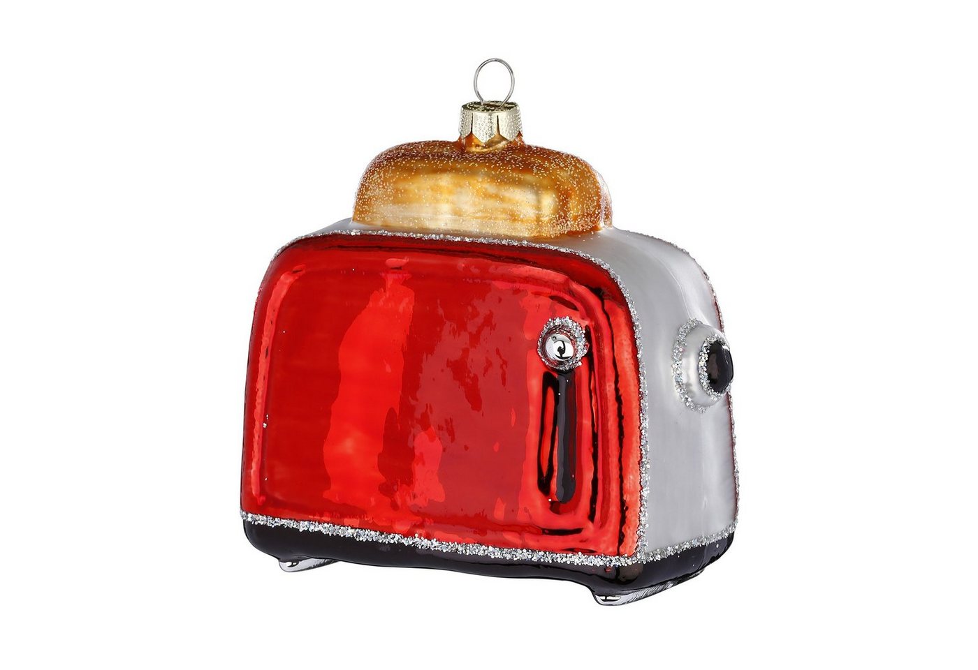 MAGIC by Inge Christbaumschmuck, Christbaumschmuck Glas Toaster 8cm rot von MAGIC by Inge