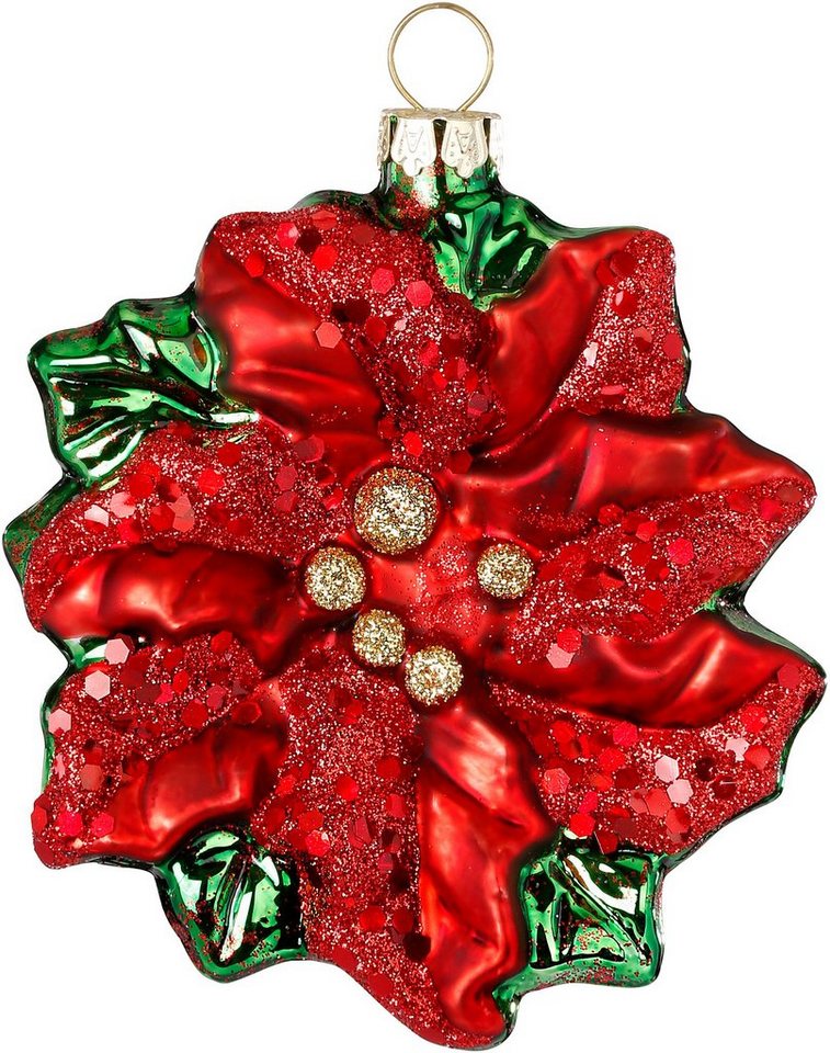 MAGIC by Inge Christbaumschmuck, Christbaumschmuck Glas Weihnachtsstern Blume mit Glitzer 9cm rot MAGIC by Inge Christbaumschmuck, Christbaumschmuck Glas Weihnachtsstern Blume mit Glitzer 9cm rot von MAGIC by Inge