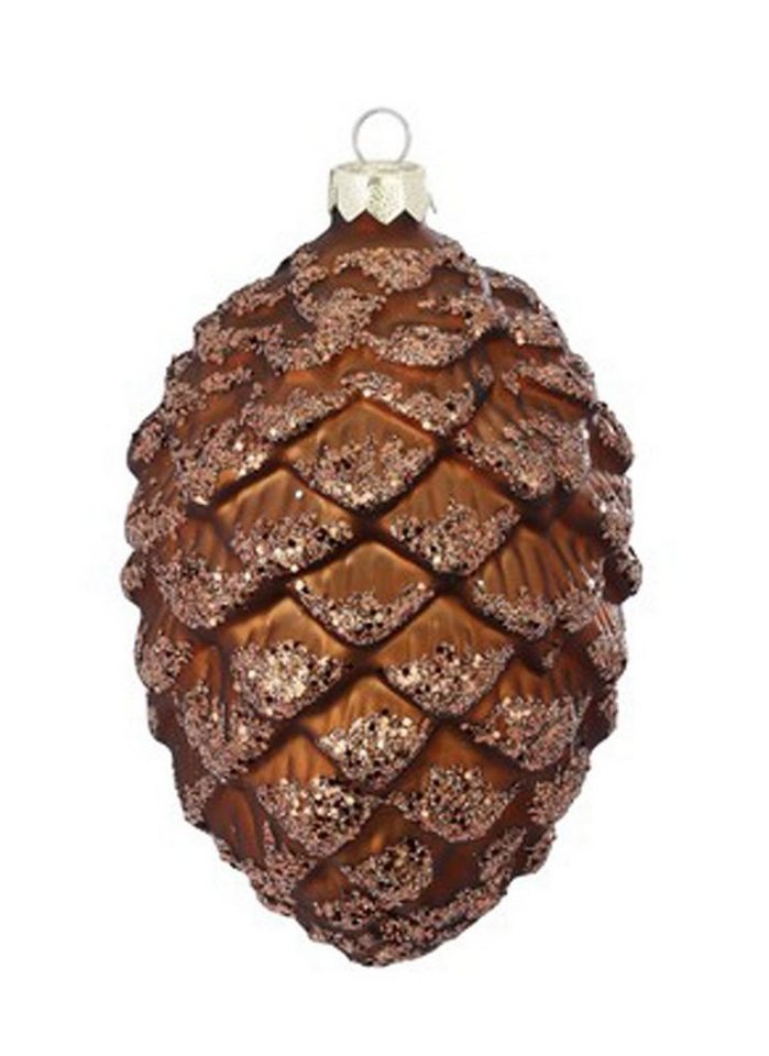 MAGIC by Inge Christbaumschmuck, Christbaumschmuck Glas Zapfen 12.5cm braun von MAGIC by Inge