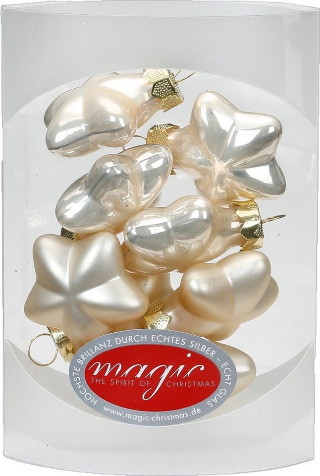 MAGIC by Inge Christbaumschmuck, Christbaumschmuck Sterne Glas 4cm, 8 Stück von MAGIC by Inge