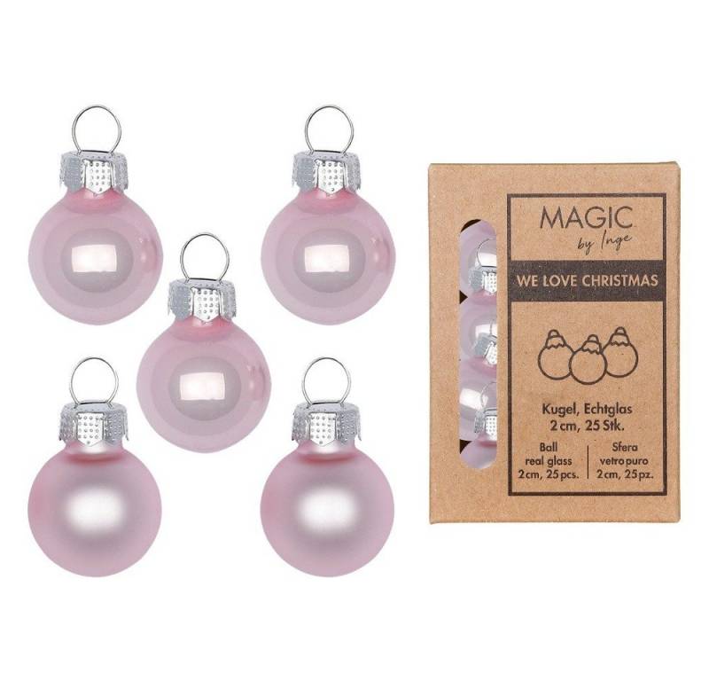 MAGIC by Inge Christbaumschmuck, Weihnachtskugeln Glas 2cm 25 Stück - Lovely Magnolia von MAGIC by Inge