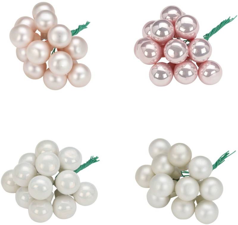 MAGIC by Inge Christbaumschmuck Spiegelbeeren Noble Rose, 4-fach sortiert (8-tlg), Weihnachtsdeko, Weihnachtsschmuck aus Echtglas von MAGIC by Inge