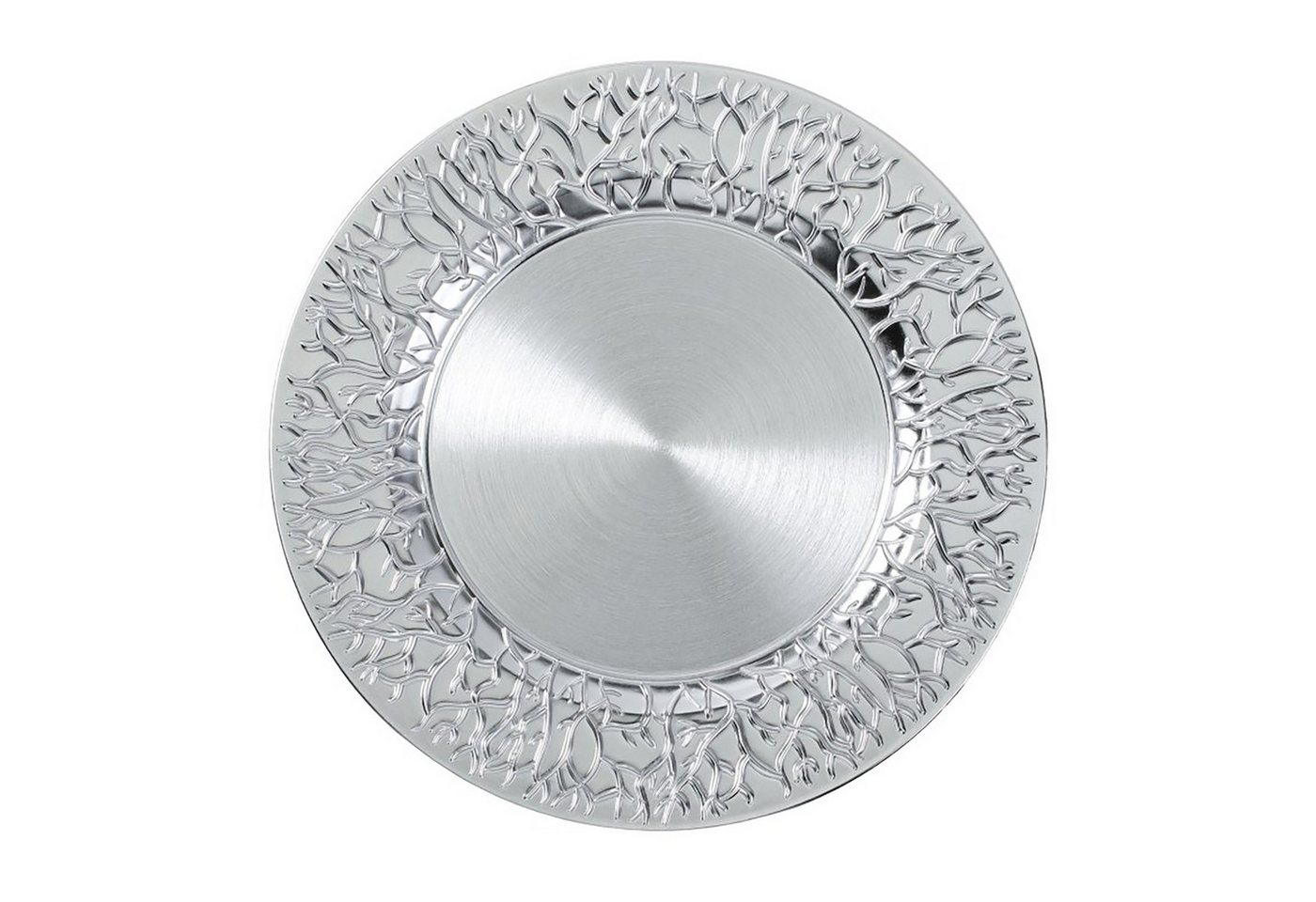 MAGIC by Inge Dekoteller, Dekoteller 33cm Kunststoff Zweige - Silber metallic MAGIC by Inge Dekoteller, Dekoteller 33cm Kunststoff Zweige - Silber metallic von MAGIC by Inge