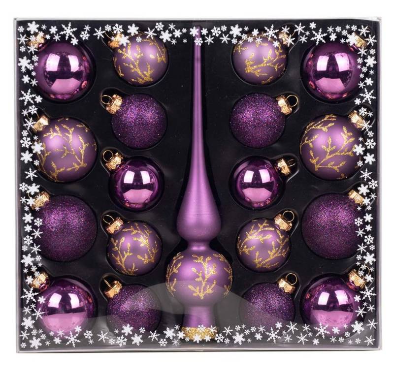 MAGIC by Inge Weihnachtsbaumkugel Kugelsortiment mit Spitze 19 Stk Purple Deluxe MAGIC by Inge Weihnachtsbaumkugel Kugelsortiment mit Spitze 19 Stk Purple Deluxe von MAGIC by Inge