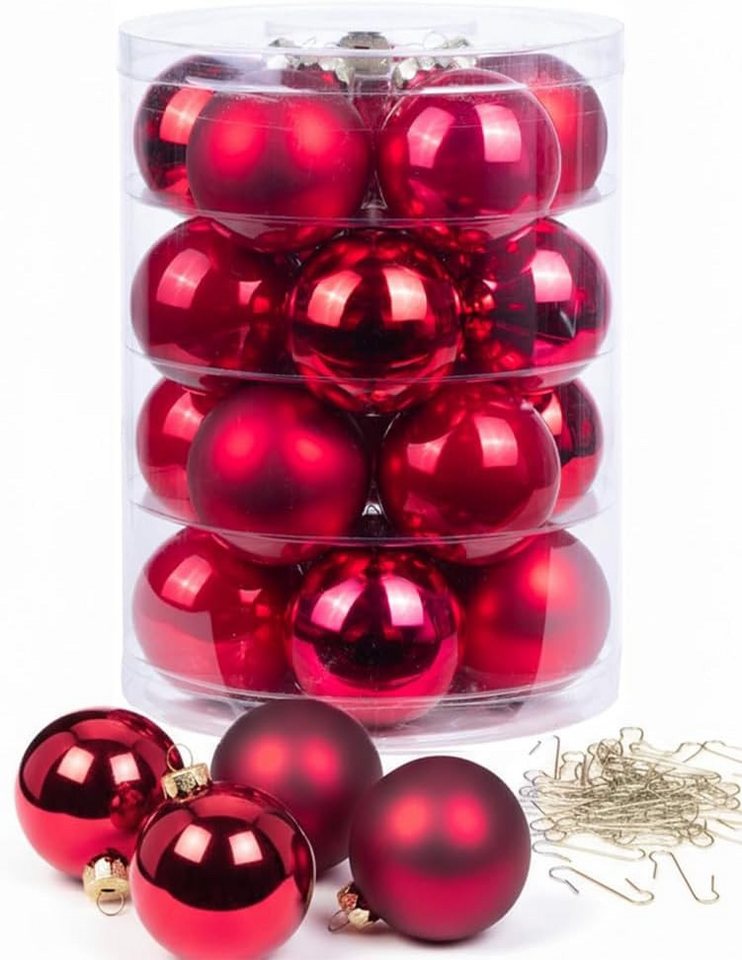 MAGIC by Inge Weihnachtsbaumkugel Weihnachtskugeln 20 Stk 6cm ruby red + 40 Haken gold MAGIC by Inge Weihnachtsbaumkugel Weihnachtskugeln 20 Stk 6cm ruby red + 40 Haken gold von MAGIC by Inge