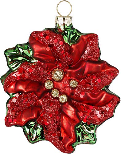 Christbaumschmuck Weihnachtsschmuck Weihnachtskugeln Baumkugeln Baumschmuck Christbaumkugeln Deko Weihnachten Motive/Farbe: Christstern 9cm Weihnachtsstern Adventsstern von MAGIC