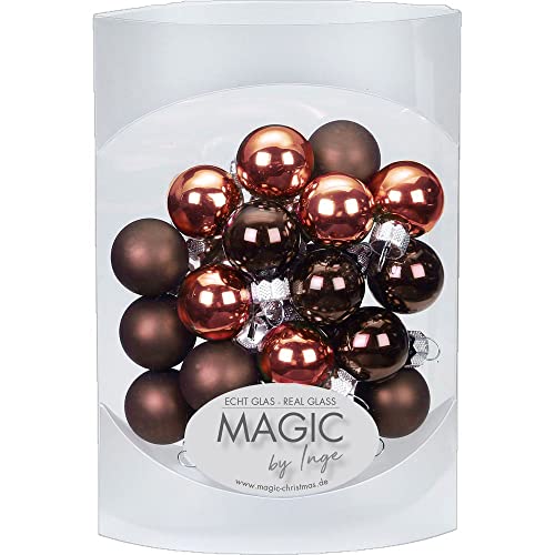 MAGIC 25 STK. Weihnachtskugel 2cm Glas Weihnachtsschmuck Weihnachtsdeko Deko Box (Cognac Diamond // braun Kupfer) von Magic The Gathering