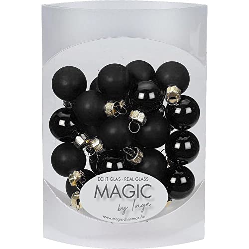 MAGIC 25 STK. Weihnachtskugel 2cm Glas Weihnachtsschmuck Weihnachtsdeko Deko Box (Eboy Black // schwarz) von Magic The Gathering