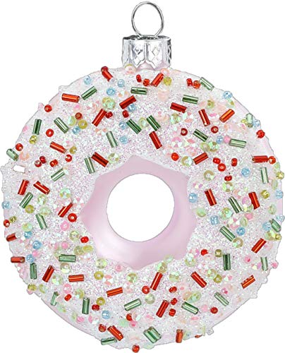 MAGIC Christbaumschmuck Weihnachtskugeln Figuren Glas mundgeblasen Weihnachtskugeln Weihnachtsschmuck Baumkugeln Baumschmuck Auswahl: Donut 10cm von MAGIC