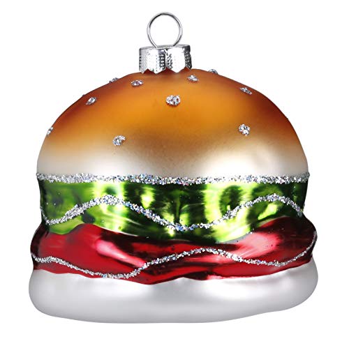 MAGIC Christbaumschmuck Weihnachtskugeln Figuren Glas mundgeblasen Weihnachtskugeln Weihnachtsschmuck Baumkugeln Baumschmuck Auswahl: Hamburger 6.5cm von MAGIC