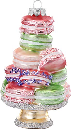 MAGIC Christbaumschmuck Weihnachtskugeln Figuren Glas mundgeblasen Weihnachtskugeln Weihnachtsschmuck Baumkugeln Baumschmuck Auswahl: Macaronturm 14.5cm von MAGIC