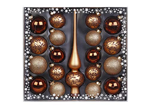MAGIC Kugelsortiment Glas Dekor 19 TLG. mit Spitze Christbaumkugeln Christbaumschmuck Tannenbaum Deko Weihnachten Weihnachtskugeln Farbe: Winter Toffee braun MAGIC Kugelsortiment Glas Dekor 19 TLG. mit Spitze Christbaumkugeln Christbaumschmuck Tannenbaum Deko Weihnachten Weihnachtskugeln Farbe: Winter Toffee braun von MAGIC