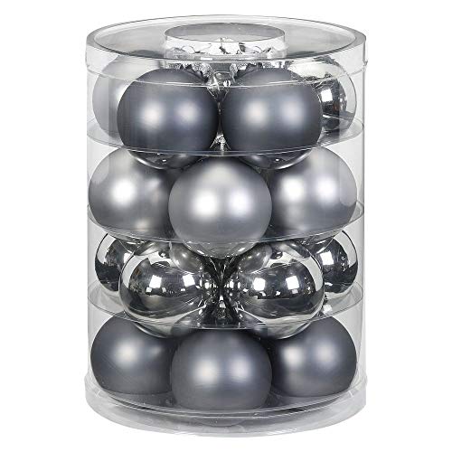 MAGIC Weihnachtskugeln Glas 6cm 20 STK. Christbaumkugeln Farbe: Hazy Grey - grau von Magic The Gathering