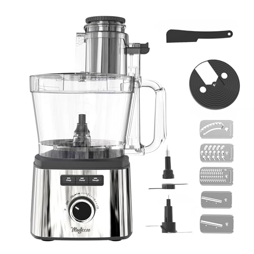 Magiccos - Küchenmaschine für 14 Tassen Zitronenschneider, großer Futterk, 13 Geschwindigkeiten und Impulse, 3 Programme, Käsemahlen, Pommesschneiden, Hacken von Fleisch, von MAGICCOS