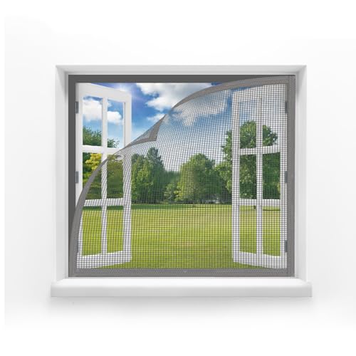 MAGICDOOR Fliegengitter Fenster 75x135cm, Glasfaser Ohne Magnet Fenstergitter Tür Atmungsaktives Insektenschutz Feine Maschen Mückennetz Fenster für Schlafzimmer Wohnzimmer Balkon-Grau MAGICDOOR Fliegengitter Fenster 75x135cm, Glasfaser Ohne Magnet Fenstergitter Tür Atmungsaktives Insektenschutz Feine Maschen Mückennetz Fenster für Schlafzimmer Wohnzimmer Balkon-Grau von MAGICDOOR