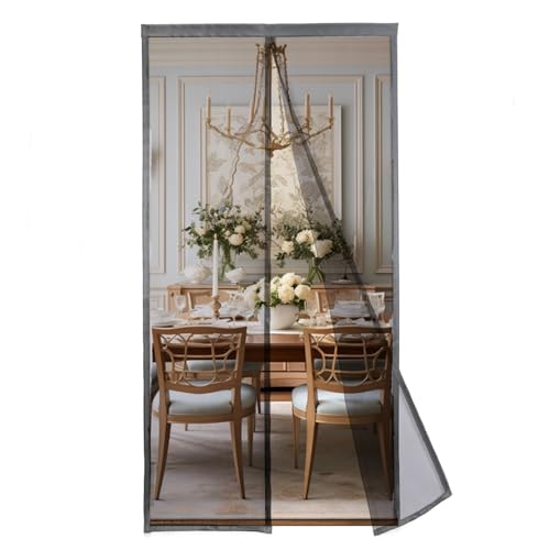 MAGICDOOR Fliegengitter Tür Magnet 150x240cm, Polyesterfaser Reine Farbe Insektenschutz Balkontür Mit Starkem Magneten Fliegenvorhang Terrassentür Ohne Bohren für Schlafzimmer Wohnzimmer-Grau MAGICDOOR Fliegengitter Tür Magnet 150x240cm, Polyesterfaser Reine Farbe Insektenschutz Balkontür Mit Starkem Magneten Fliegenvorhang Terrassentür Ohne Bohren für Schlafzimmer Wohnzimmer-Grau von MAGICDOOR