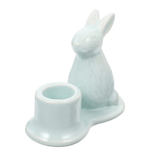 MAGICLULU Kerzenhalter Ostern Keramik Hase Kerzenhalter Für Moderne Tischdekoration MAGICLULU Kerzenhalter Ostern Keramik Hase Kerzenhalter Für Moderne Tischdekoration von MAGICLULU