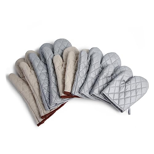 MAGICLULU Hitzebeständige Grillhandschuhe Ofenhandschuhe Zum Backen Kochen Grillhandschuhe Größe Silber von MAGICLULU