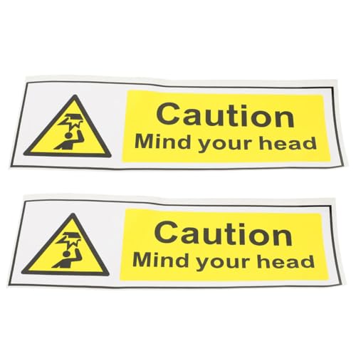MAGICLULU 1 Satz Achten Sie Ihren Kopf Warnschild Selbstklebend Für Niedrige Decken Sicherheitsaufkleber Für Und Wohnräume 2 Stück von MAGICLULU