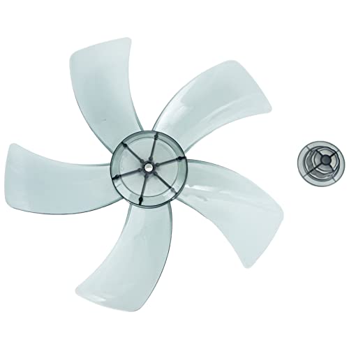 MAGICLULU 1 Satz Ersatz-Ventilatorflügel Aus Kunststoff 5-Blättrig Standventilatorflügel Mit Mutternabdeckung Tischventilator-Zubehör 12 Zoll von MAGICLULU