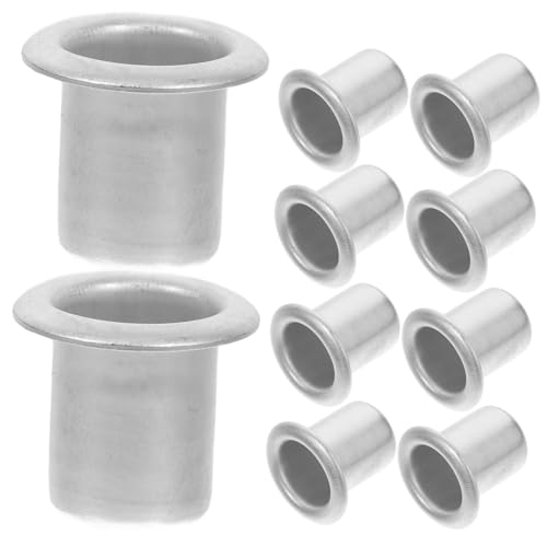 MAGICLULU 1 Satz Metall Leuchter Liner Kerze Tassen Leuchter Tasse Kerze Tropf Tasse Aluminium Legierung Silber Stück von MAGICLULU