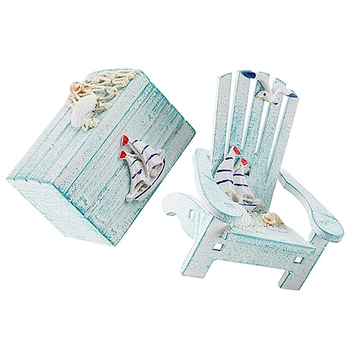 MAGICLULU 1 Satz Mini-Strandkorb nautisch Salon Netz Bookshelf Decor bücherregal Dekoration Café-Dekoration tischdeko esstisch Tiny Box Dolly- -Ornament Mikrolandschaftsdekor Kiefernholz von MAGICLULU