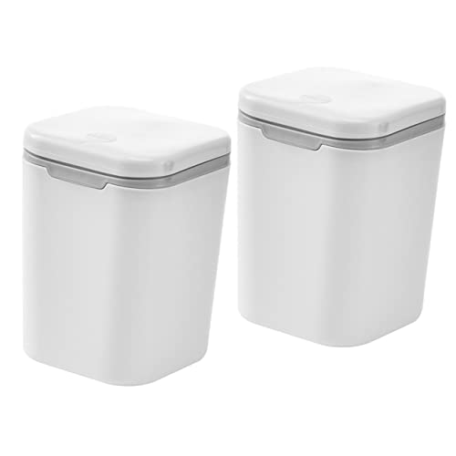 MAGICLULU 1 Satz Mini Tischmülleimer Mit Deckel Praktischer Abfalleimer Für Büro Und Zuhause Kreatives Design Platzsparend Geruchsneutral Für Schreibtisch Und Tisch 2 Stück von MAGICLULU