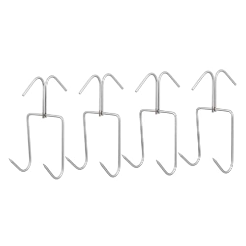 MAGICLULU 1 Satz Räucherhaken Robuste Fleischhaken Für Bbq Grill Und Räuchern Praktische Anwendung Für Rind Und Hähnchen Hochtemperaturbeständig Und Einfach Zu Handhaben 4 Stück von MAGICLULU
