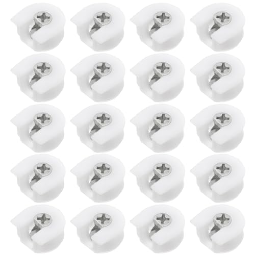 MAGICLULU 1 Satz Regale Vitrine Korb Kronleuchter Aufkleber Schrank Unterstützung Regalstützen Regalstützschraube Haltungsstift Versperrten Schelfstift Weiß Plastik 30st von MAGICLULU