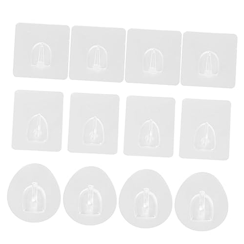 MAGICLULU 1 Satz Selbstklebende Transparente Haken Rückstandslos Abnehmbare Wandhaken Für Heavy Duty Nutzung Zum Organisieren Küche Bad Und Wohnzimmer 12 Stück von MAGICLULU