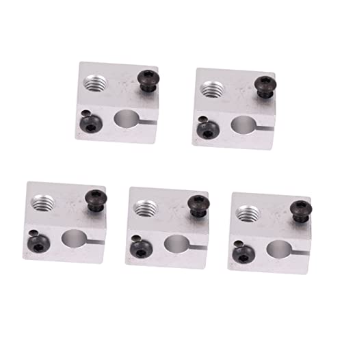 MAGICLULU 1 Satz Teiliges Aluminium Heizblock Für Drucker Hochpräzise Verarbeitung Kompatibel Mit Gewinde Düsen Perfekter Sitz Für Extruder Düsenschacht Langlebig Hochwertiger 5 Stück von MAGICLULU