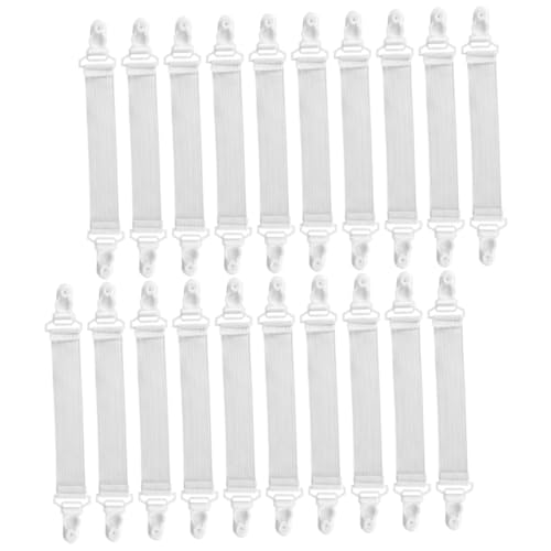 MAGICLULU 1 Satz Teiliges Set Bettlakenhalter Mit Verstellbaren Spannern rutschfeste Clips Für Matratzenschoner Und Tischdecken Stabile Befestigung Für Ordentliches Bett 20 Stück von MAGICLULU