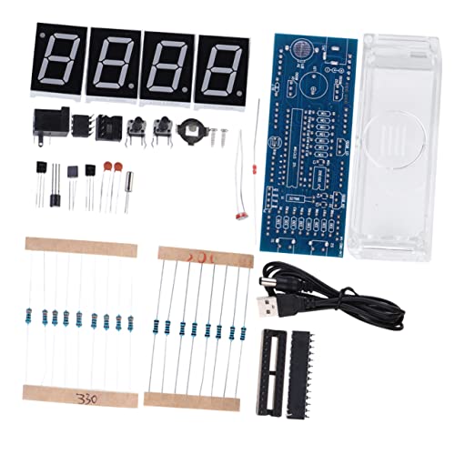 MAGICLULU 1satz Scm Digitaluhr Komponenten Single Chip Microcomputer Clock Bausatz Mit Gehäuse Einfache Montage Für Bastler Und Uhrenliebhaber Weiß Ohne Batterie MAGICLULU 1satz Scm Digitaluhr Komponenten Single Chip Microcomputer Clock Bausatz Mit Gehäuse Einfache Montage Für Bastler Und Uhrenliebhaber Weiß Ohne Batterie von MAGICLULU