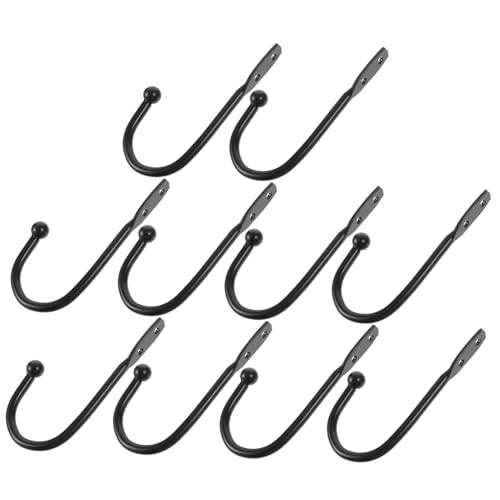 MAGICLULU 1 Satz Wandhaken Metall Für Gardinen Und Kleidung Dekorative Aufhängung Mit Schrauben Rustikaler Stil Für Platzsparende Aufbewahrung Und Einfache Installation 10 Stück von MAGICLULU