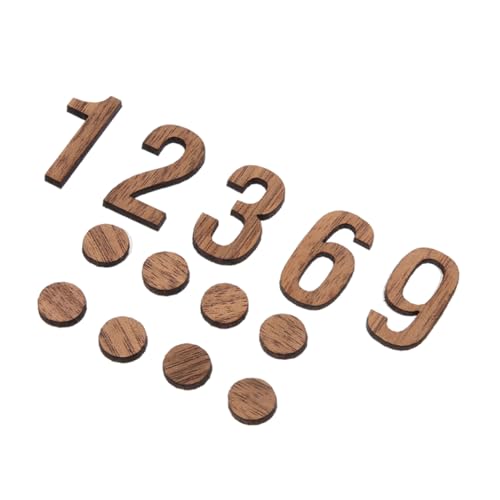 MAGICLULU 1 Satz einfache wanduhr 2025 Charms zum Basteln römischer Bausatz Digitaluhr 2025 Retro-Rührschüssel DIY Uhr Set Uhr Ziffern Kit kleine Holzzahlen Holz Zahlen Light Brown von MAGICLULU