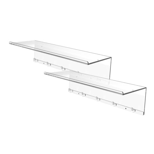 MAGICLULU 1 Satz transparentes bücherregal Wandregale für die Aufbewahrung wandmontierter Organizer Wandmontiertes Rack Lagerregal Wandhängeregal mit Haken Acryl MAGICLULU 1 Satz transparentes bücherregal Wandregale für die Aufbewahrung wandmontierter Organizer Wandmontiertes Rack Lagerregal Wandhängeregal mit Haken Acryl von MAGICLULU