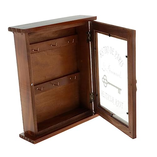 MAGICLULU 1 Stück Karton Schlüssel Aufbewahrungsbox Schlüsselkasten Schlüsseletui Für Den Hauseingang Vintage Schlüsselschrank Rustikales Eingangsregal Anmeldung Schließfach Hölzern von MAGICLULU