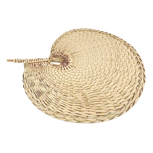 MAGICLULU 1 Stück Palmblatt-Fächer Kleiner Lüfter gewebter Fächer Palm Handfächer Handventilator Rattan Strohfächer Handheld Tragbarer für die Reise Gras Yellow MAGICLULU 1 Stück Palmblatt-Fächer Kleiner Lüfter gewebter Fächer Palm Handfächer Handventilator Rattan Strohfächer Handheld Tragbarer für die Reise Gras Yellow von MAGICLULU