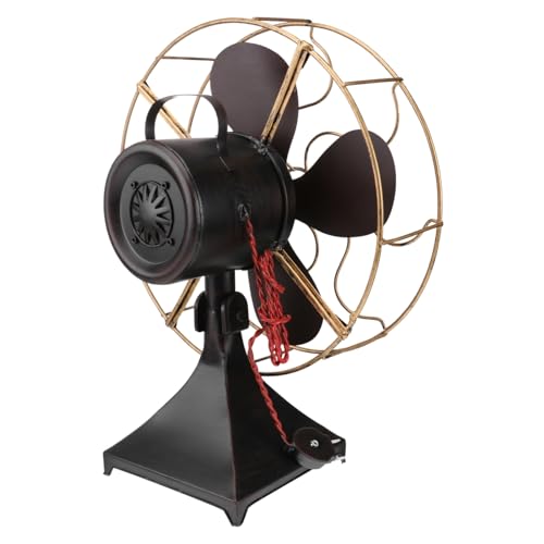 MAGICLULU 1 Stück Vintage Iron Fan Tischventilator Handgefertigtes Deko Modell für Schlafzimmer und Wohnzimmer Rustikaler Look mit Quadratischer Basis als Fotorequisite und Stilvolles MAGICLULU 1 Stück Vintage Iron Fan Tischventilator Handgefertigtes Deko Modell für Schlafzimmer und Wohnzimmer Rustikaler Look mit Quadratischer Basis als Fotorequisite und Stilvolles von MAGICLULU