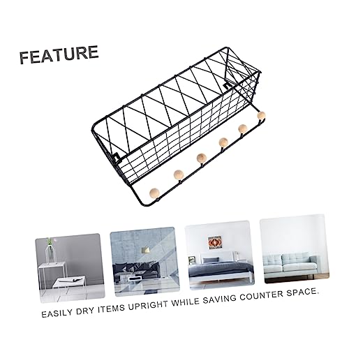 MAGICLULU 1 Stück Wandhängendes Aufbewahrungsgestell Kreativer Eisenkunst Halter für Haushaltsdekoration Regal für Schlüssel Brillen und Kleinigkeiten Schwarz MAGICLULU 1 Stück Wandhängendes Aufbewahrungsgestell Kreativer Eisenkunst Halter für Haushaltsdekoration Regal für Schlüssel Brillen und Kleinigkeiten Schwarz von MAGICLULU