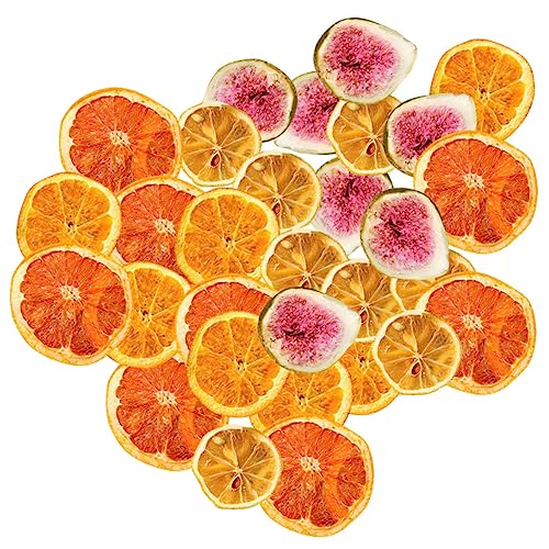 MAGICLULU 1 Weihnachtskranz DIY Obstscheiben Zitrone Künstliche Dekoration Gemischt Kuchen -Topper Dekorationen Getrocknete Früchte Geburtstag Hochzeit Zubehör DIY Liefert Trockenfrüchte von MAGICLULU