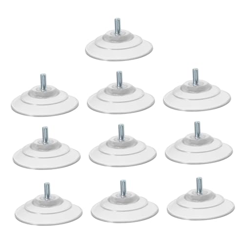 MAGICLULU 10 Sets Halterung Mit Glassauger Große Anwendungen Für Saugnäpfe Haustür Schwere Jalousien – Mutter Schraube Windschutzscheibe Selbstklebend Wandmontage Gewindebecher von MAGICLULU