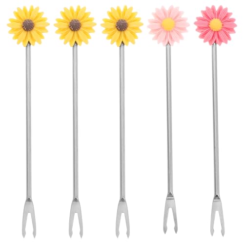 MAGICLULU 10stücke Kreative Gänseblümchen Obstgabeln Aus Edelstahl Zarte Dessertgabeln Für Hochzeit Party Und Zuhause Zufällige Farben Für Kuchen Und Obst Snacks MAGICLULU 10stücke Kreative Gänseblümchen Obstgabeln Aus Edelstahl Zarte Dessertgabeln Für Hochzeit Party Und Zuhause Zufällige Farben Für Kuchen Und Obst Snacks von MAGICLULU