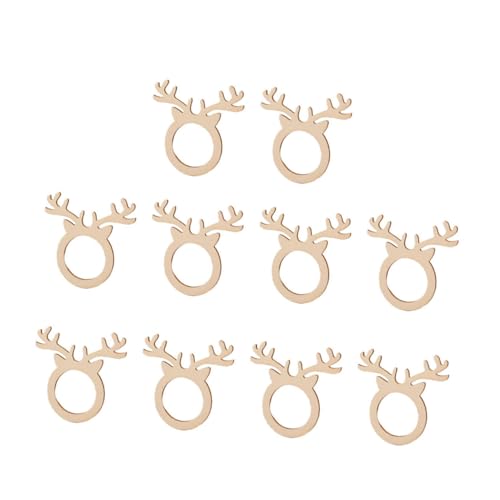 MAGICLULU 10 Stück Holz Serviettenringe Serviettenhalter für Hochzeiten Partys Restaurants und Hotels Dekorative Tischaccessoires für Unvergessliche Anlässe von MAGICLULU