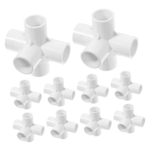 MAGICLULU 10 Stück PVC Fitting Verbindungsstück für Gewächshaus Möbel und Zeltanschlüsse Robuste Diy Gartenregal Komponenten MAGICLULU 10 Stück PVC Fitting Verbindungsstück für Gewächshaus Möbel und Zeltanschlüsse Robuste Diy Gartenregal Komponenten von MAGICLULU