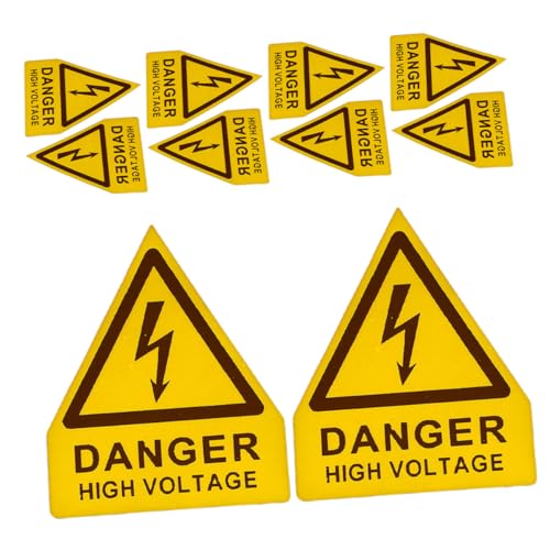 MAGICLULU 10 Stück PVC Warnaufkleber Hochspannung Selbstklebend Elektrische Gefahrenkennzeichnung Sicherheitswarnung für Schalttafeln und Maschinenbereiche MAGICLULU 10 Stück PVC Warnaufkleber Hochspannung Selbstklebend Elektrische Gefahrenkennzeichnung Sicherheitswarnung für Schalttafeln und Maschinenbereiche von MAGICLULU