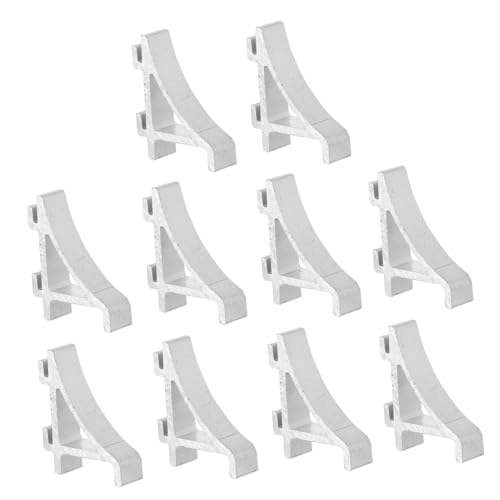 MAGICLULU 10 Stück Teiliges Edelstahl Gefrierfach Regalhalter mit Gebogenem Dovetail design Langlebige Kühlschrank klammern zur Stabilen Regalunterstützung Einfache Montage Geeignet für von MAGICLULU