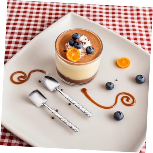 MAGICLULU 10 Stück Teiliges Edelstahl-schaufellöffel-set Modernes Dessertbesteck mit Effizientem Schaufelkopf Leicht zu Reinigen Vielseitig für Eis Pudding Kuchen Kaffee und Obst Perfektes von MAGICLULU